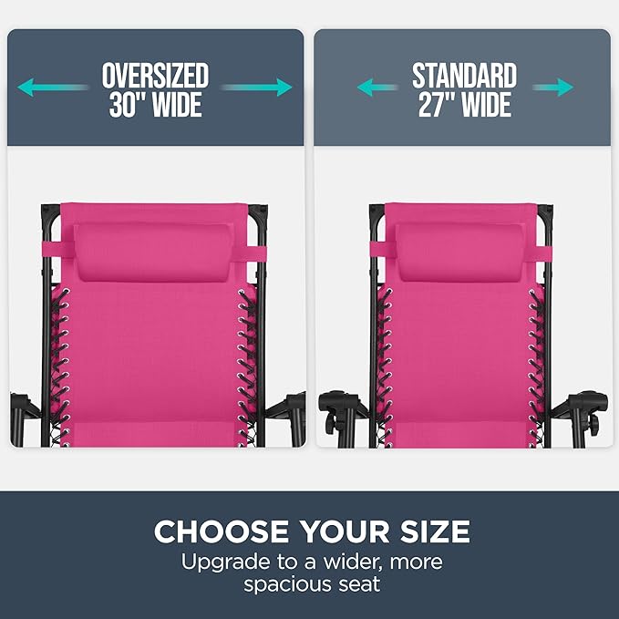 Best Choice Products 30” Wide Folding Zero Gravity Outdoor Recliner Patio - Image 4