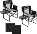 SUNNYFEEL Camping Directors Chair, Heavy Duty, Oversized Portable Folding Chair by SunnyFeelCamping