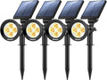 Nekteck 4 Pack Solar Lights, 2-in-1 Outdoor Solar Spotlights Powered Adjustable by Nekteck
