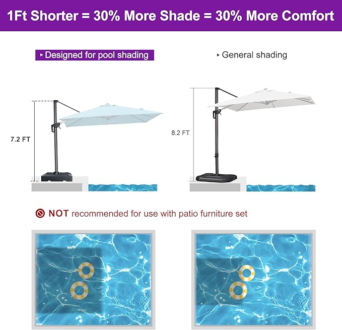 PURPLE LEAF 8' X 8' Patio Umbrella - Image 2