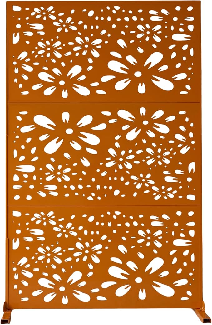 Oakland Living 6 ft. X 4 ft. Orange Freestanding Metal Privacy Screen Room - Image 3