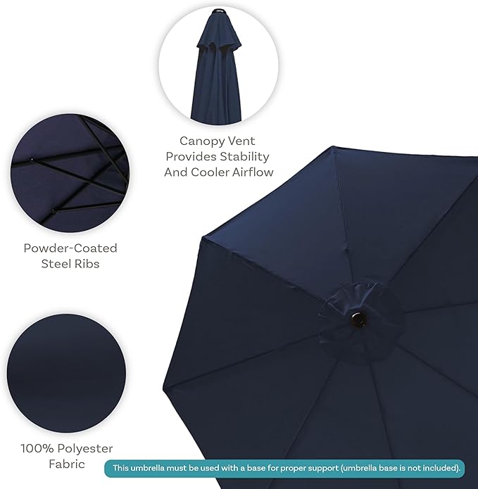 Sunnydaze Outdoor Patio Umbrella - Image 4