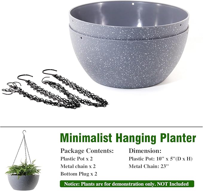 10 inch Hanging Planters for Outdoor Indoor Plants - Image 4