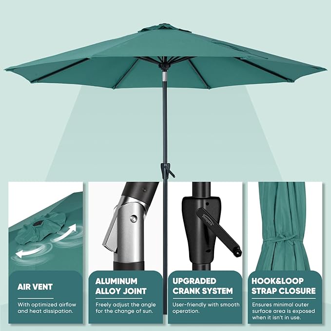 Tempera Patio Market Outdoor Table Umbrella - Image 4