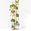 ROSSNY 55 Inch Tall Plant Stand Indoor, 7 Tier 8 Potted Bamboo Plant Stands by ROSSNY