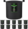 Grow Bags for Potato 5-Gallon: 10 Pack Black 350G Heavy Duty Thickened Fabric by RVZHI