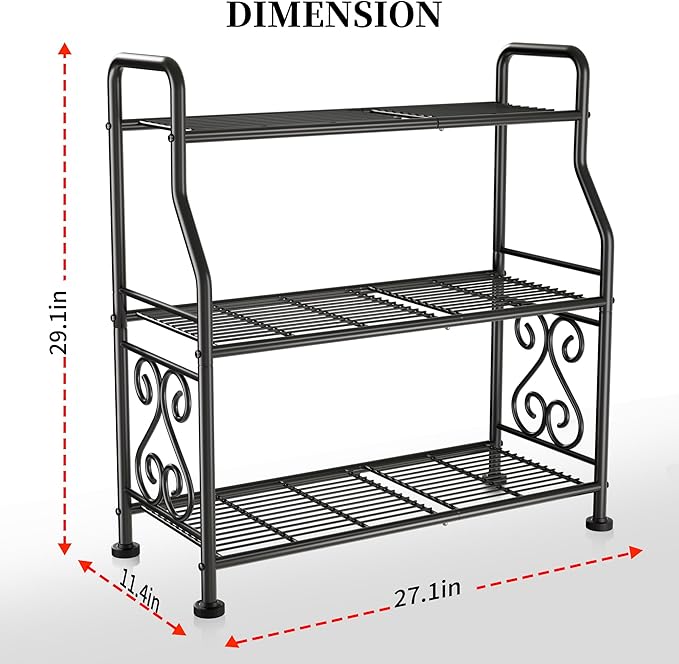 GIOTORENT Plant Stand Outdoor Indoor 3 Tier Metal Waterproof - Image 3