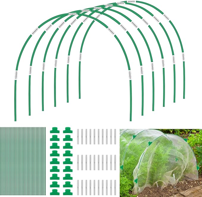 Greenhouse Hoops Grow Tunnel, 6 Sets of 8FT Long Garden Hoops by GOONMILL