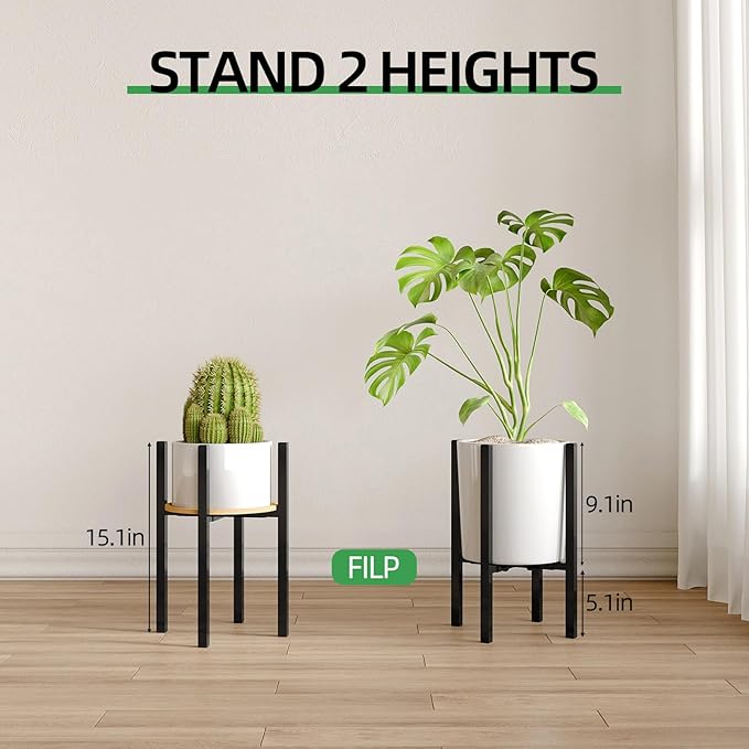 Adjustable Plant Stand Indoor Outdoor, Metal Plant Stand 9 to 15 Inches - Image 6