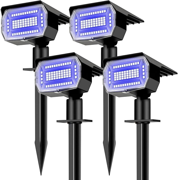 nipify 4 Pack Solar Spot Lights Outdoor, Solar Powered Waterproof Spotlight by Nipify