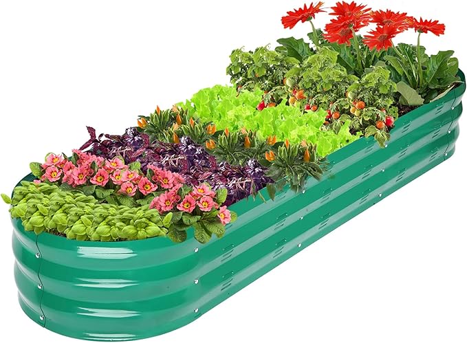GADI Raised Garden Bed Kit for Vegetables Flower Galvanized Metal Planter Boxs - Image 7