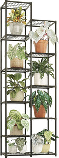 Bamworld Plant Stand Indoor Outdoor 11 Tire Tall Large Metal Plant Shelf Multi by Bamworld