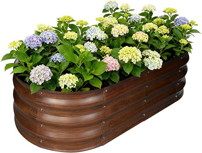 Galvanized Raised Garden Bed Outdoor, Large Raised Bed by VivaGarden