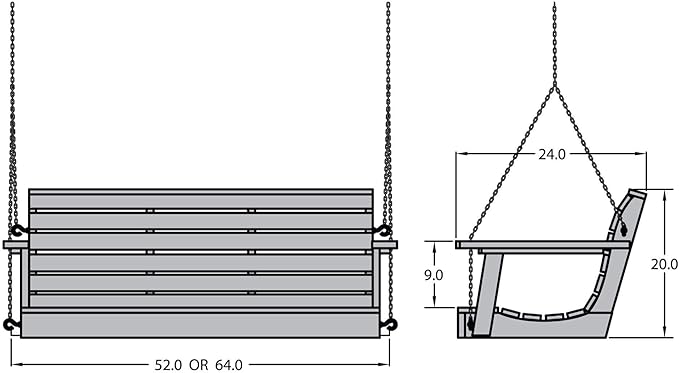 highwood Weatherly Porch Swing 5 Feet - Image 6