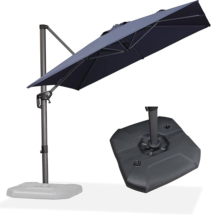 PURPLE LEAF 8 Feet Square Cantilever Umbrella Patio Umbrella - Image 3