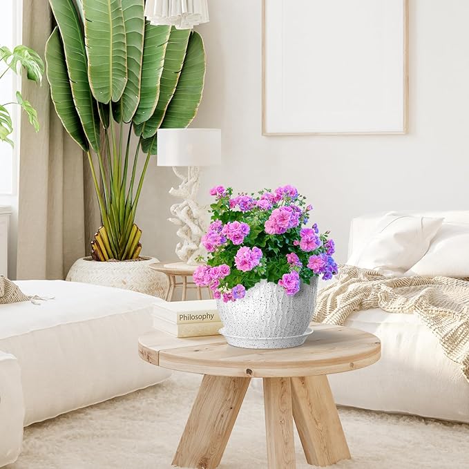 12/10/9 inch Large Flower Pots, 3 Set Big Plant Pots - Image 5
