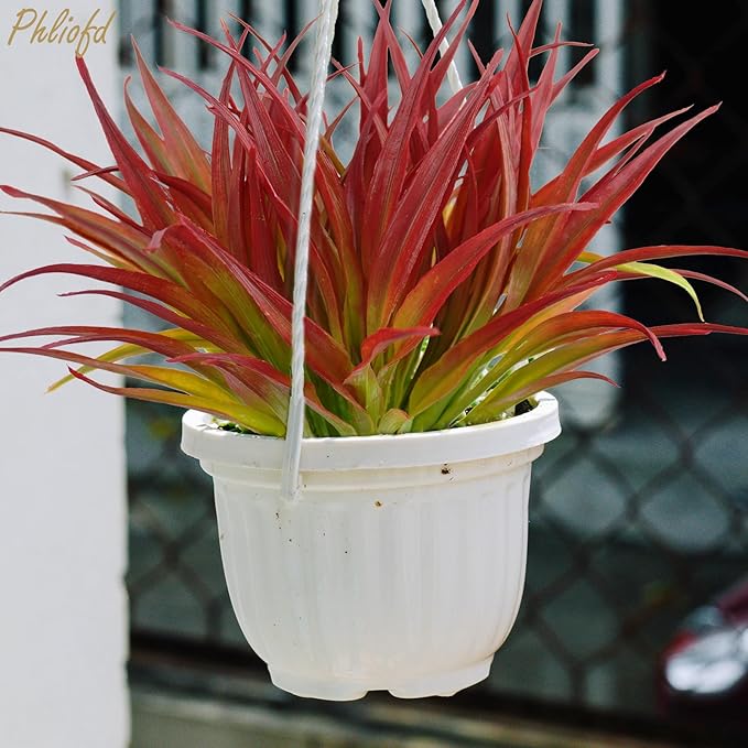 6Pcs Artificial Grass Fake Plants 17.3in Outdoor Plants UV Resistant Greenery - Image 5