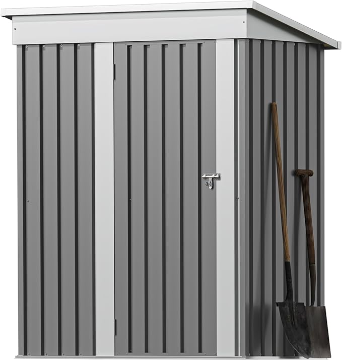 Greesum 5×3 FT Outdoor Storage Shed, Metal Storaged Sheds Without Floor by BuynowfromGreesum