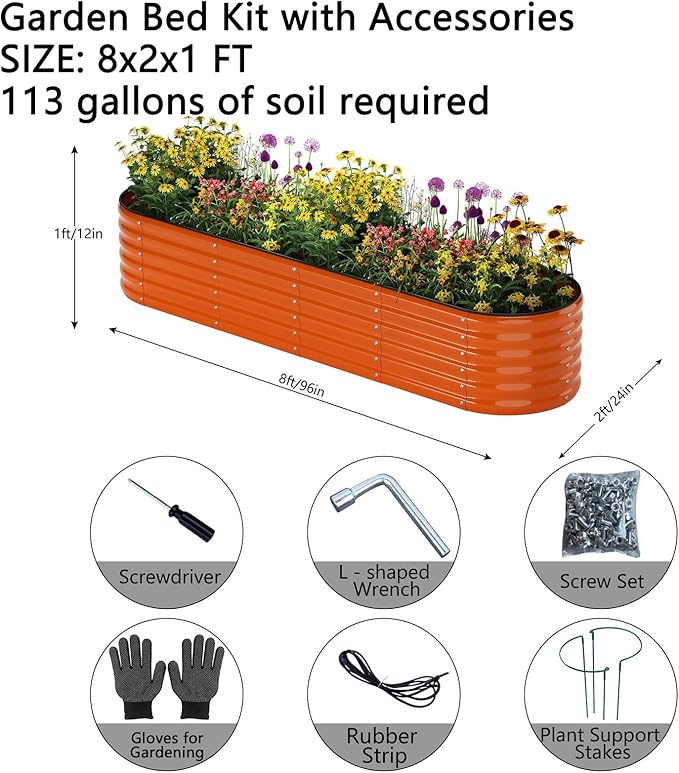 Galvanized Metal Planter Raised Garden Bed Kit - Image 2