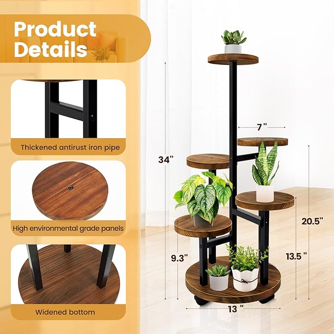 GEEBOBO 5 Tier Plant Stand - Image 4