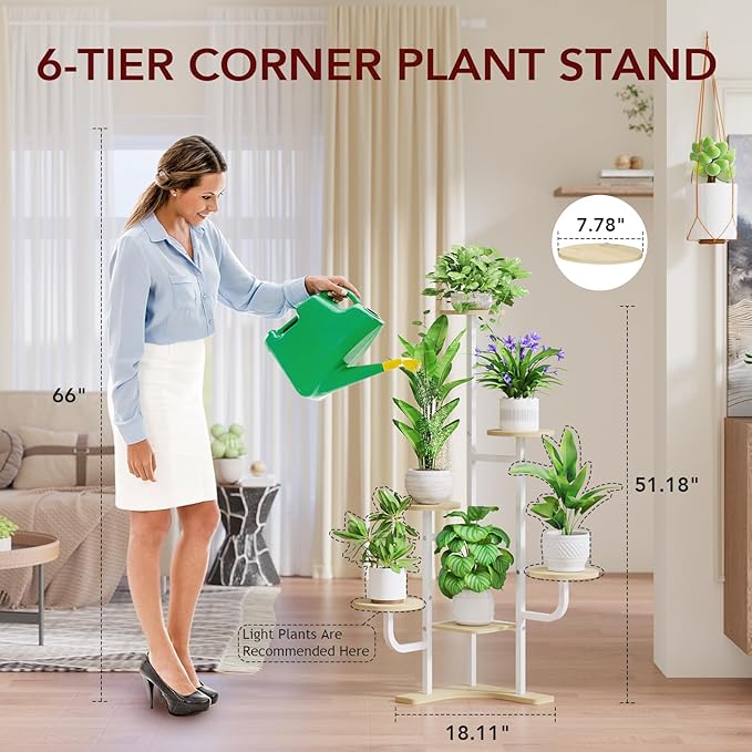 Corner Plant Stand with Grow Light - Image 6