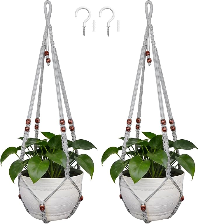 35 Inch Macrame Plant Hanger, Large by Unknown