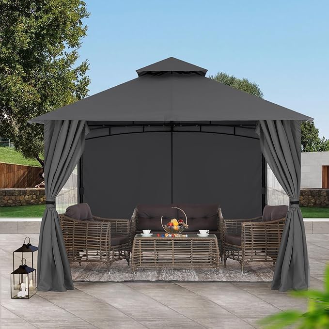 MASTERCANOPY Patio Gazebo Steel Frame Outdoor Gazebo - Image 6