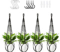 Macrame Plant Hanger Indoor Set of 4 by Unknown