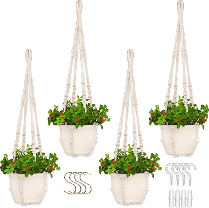 Macrame Plant Hanger Indoor, Hanging Planters by petonfun