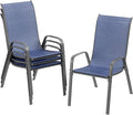 TLSUNNY Patio Chairs, Stackable Textilene Outdoor Dining Furniture by TLSUNNY