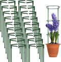 36 Packs Plant Support Stake, Half Round Stackable 3 Tier Garden Flower Support by kulusion