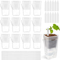 12 Pack Self Watering Pots Set for Indoor Plants, 2.5" Small Clear Self by Anglecai
