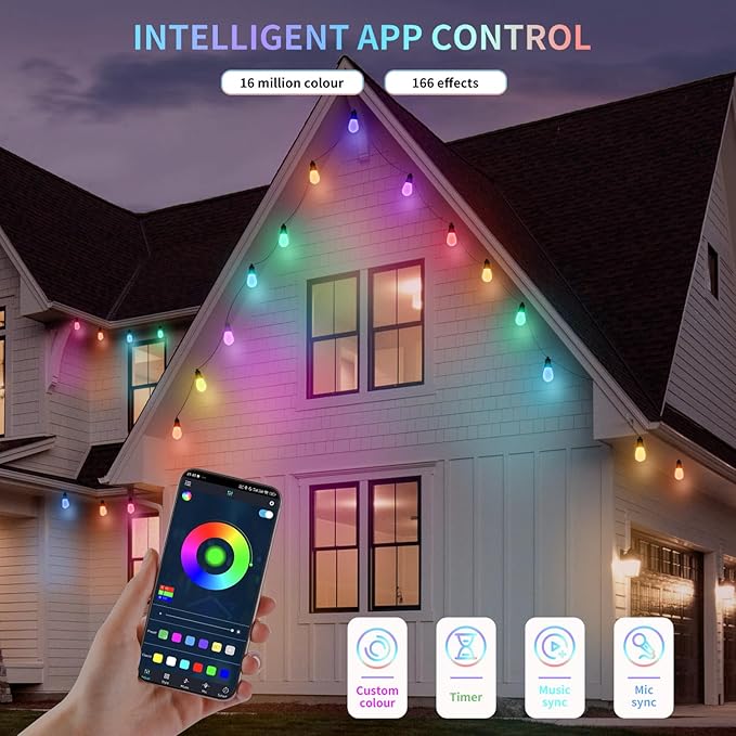 Outdoor String Lights 75FT, Outdoor Lights - Image 4