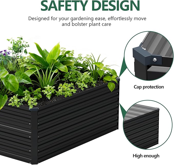 Vengarus 8x4x2FT Galvanized Raised Garden Bed Kit, Large Rectangle Elevated - Image 3