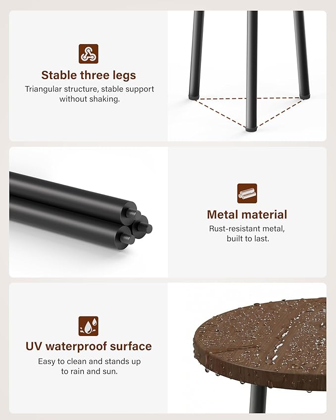 Plant Stand Indoor 14'': Indoor Plant Stand 2 Pack Metal Plant Table - Image 4