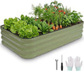 4 in 1Galvanized Raised Garden Bed by BIRDSINYARD