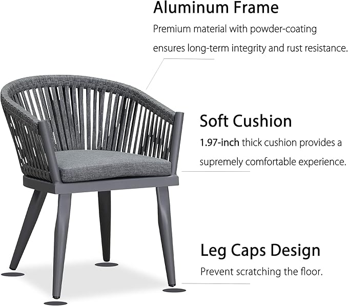 PURPLE LEAF 11 Pieces Outdoor Dining Set - Image 8