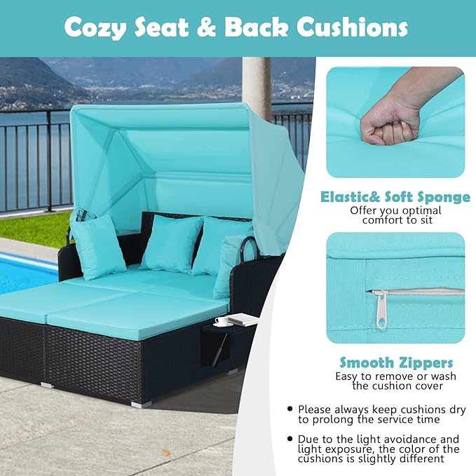 Tangkula Patio Rattan Daybed - Image 6