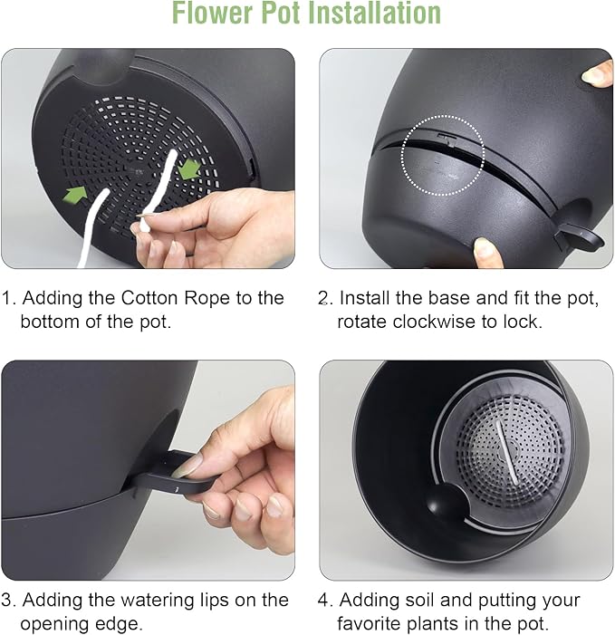 12 inch Large Self Watering Pots - Image 5