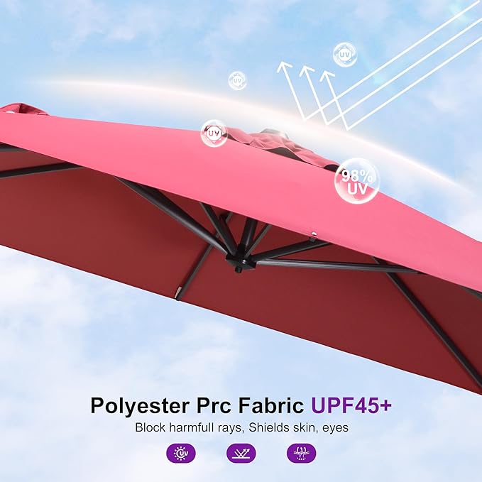 PURPLE LEAF 8' X 8' Patio Umbrella - Image 8
