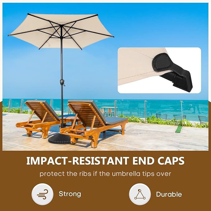 Abba Patio 7.5FT Lyon Outdoor Patio Umbrella Outdoor Table Umbrella - Image 4