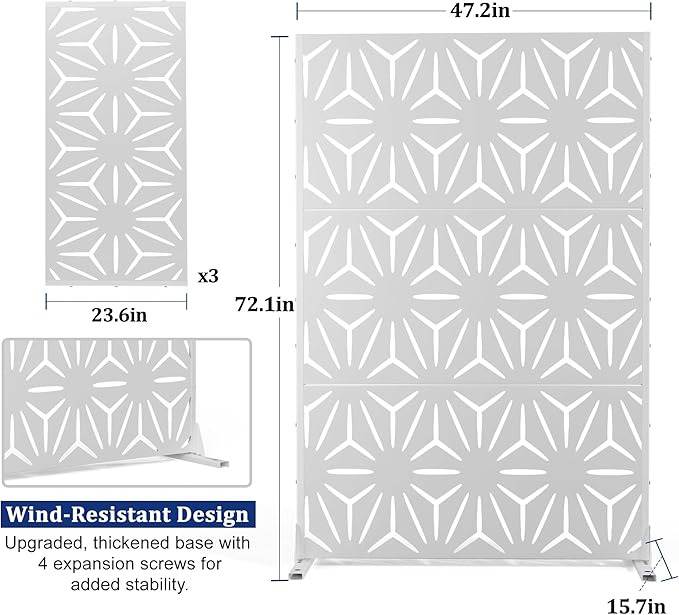 Outdoor Privacy Screen, Freestanding Privacy Fence Panels - Image 7