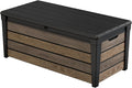 Keter Everwood 120 Gallon Resin Signature Collection Large Outdoor Storage Box by Keter
