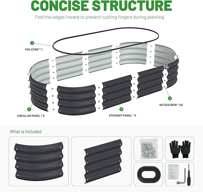 Galvanized Metal Raised Garden Bed Kit - Image 2