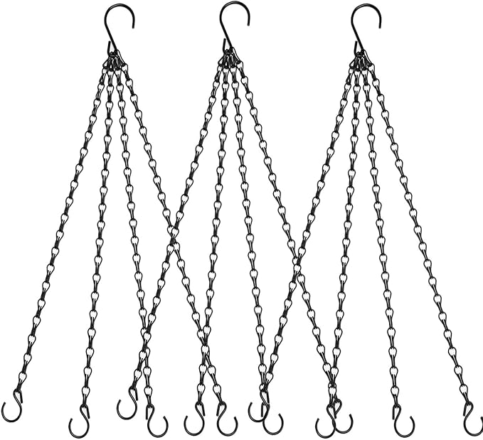 Heybe Hanging Baskets Chains 23 Inches 4 Leads Hanging Chains Flower Pot Hanger by Heybe
