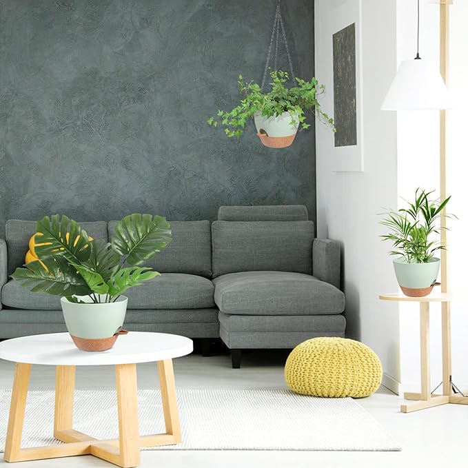 Hanging Planters for Indoor Outdoor Plants, 2 Pack Self Watering Hanging Pot - Image 7