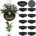 7.16” Self Watering Planter Insert, 10 Pack Invisible Hanging Basket Drip Pan by KKONHII