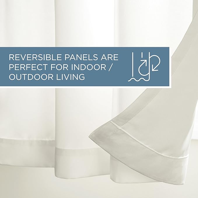 TOWN & COUNTRY BASICS Cabana Solid Heavyweight Indoor Outdoor Curtains - Image 6