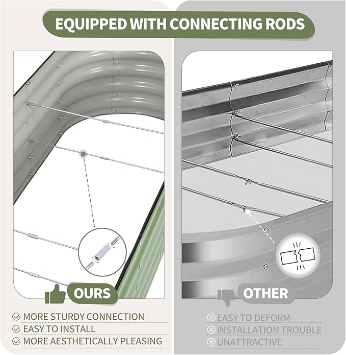 Galvanized Raised Garden Bed Outdoor- Raised Beds - Image 5