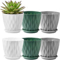 FaithLand 6-Pack 6-Inch Plastic Plant Pots by FaithLand